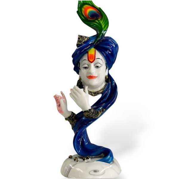 Murlidhar Lord Krishna Idol with Peacock Feather Crown - Image 2