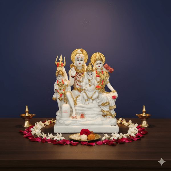 The Divine Shiva Family Idol