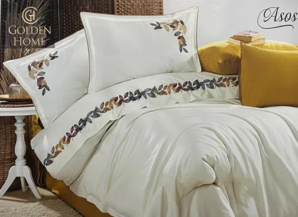Turkish Cotton Autumn Leaves Duvet Set