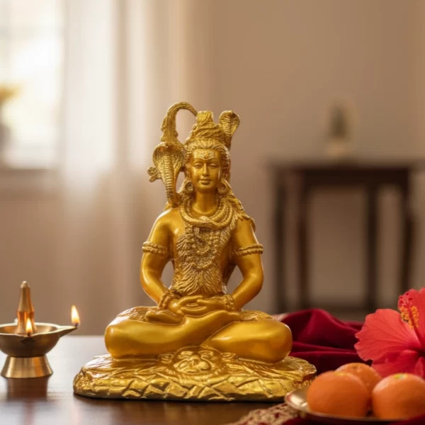Golden Lord Shiva Statue