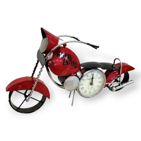 Royal Enfield Motorcycle Desk Clock(Red) - Image 2