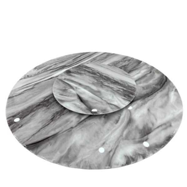 Luxury 8-Seater Round Marble Dining Table with Chairs - Image 4