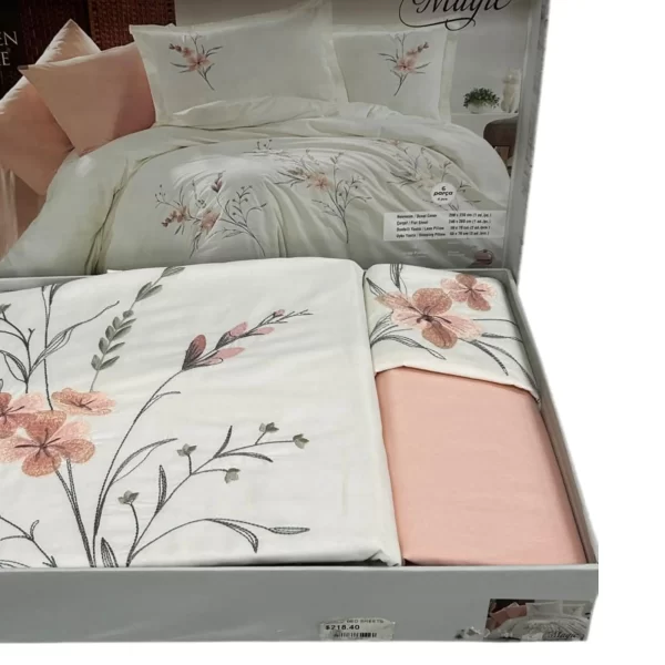 Autumn Leaves Turkish Cotton Duvet Set (6-Piece) - Image 2