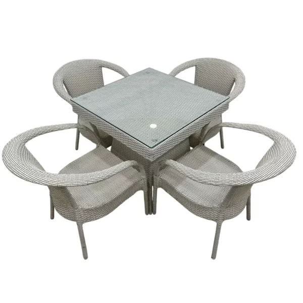 Luxury 5-Piece Outdoor Furniture Seating Set(Light Cream) - Image 2