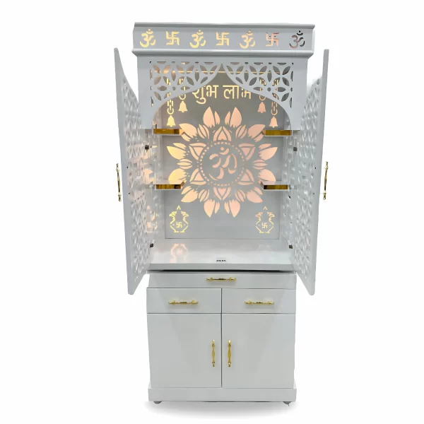 The Divine White & Gold Home Mandir - Image 3