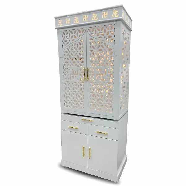 The Divine White & Gold Home Mandir - Image 2