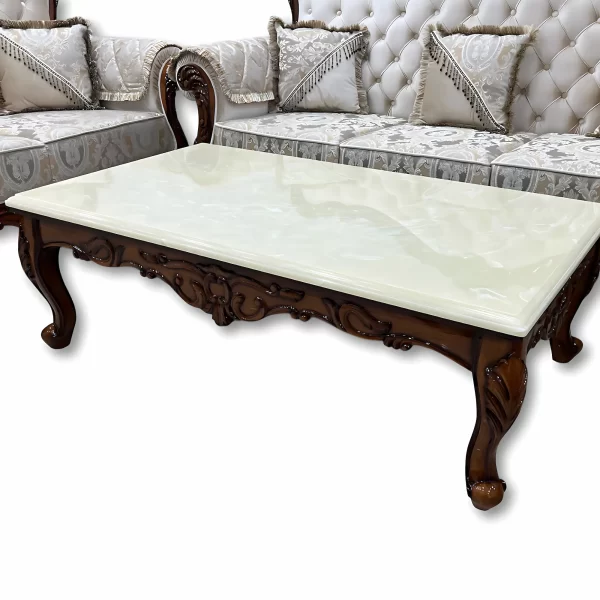 Royal 5-Seater Sofa Set with Marble Center Table - Image 6