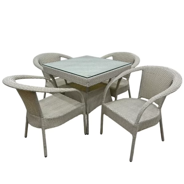 Luxury 5-Piece Outdoor Furniture Seating Set(Light Cream) - Image 3