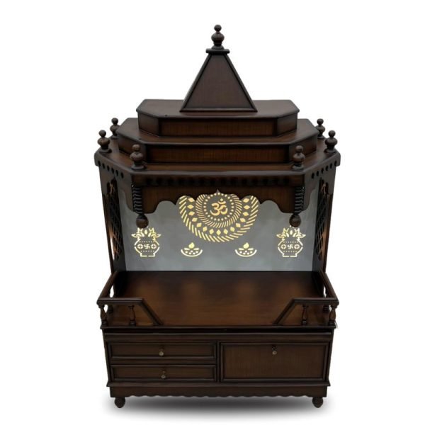 Divine Aura Wooden Mandir - Image 3