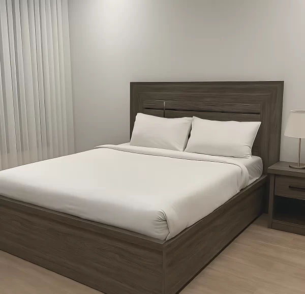 Modern Wooden Bed with Storage | Elegant Headboard Design