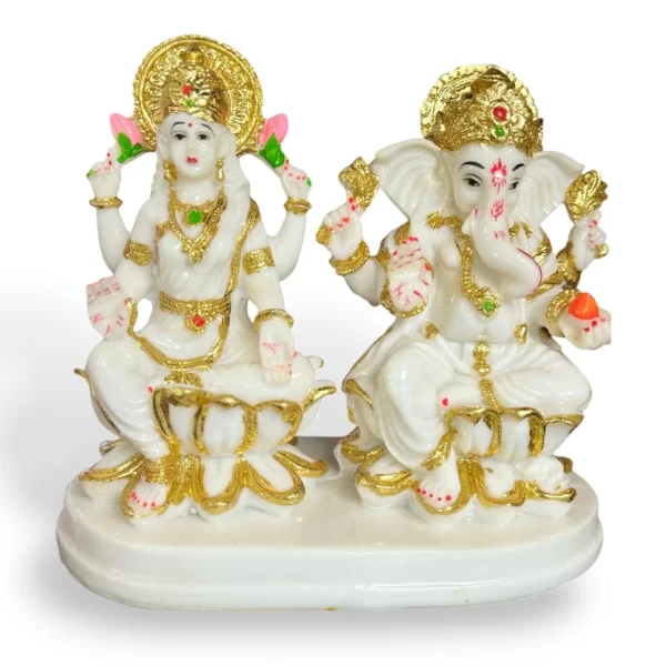 Divine Blessings Duo- Goddess Lakshmi & Lord Ganesha Idol - Image 2