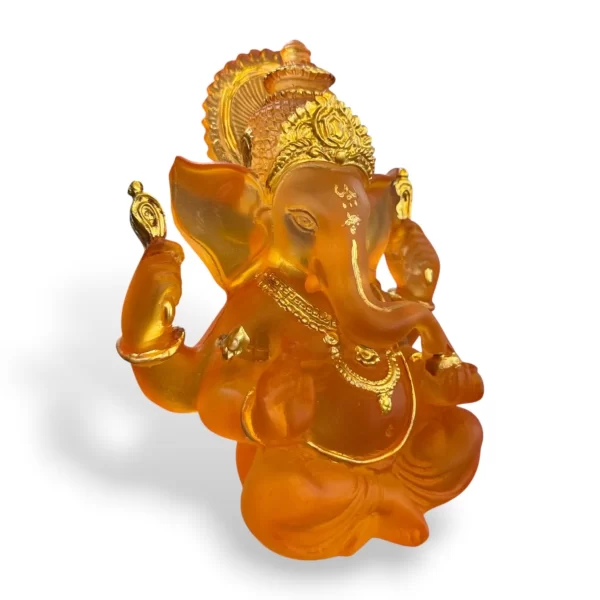 Amber Glow: Meditative Ganesha - Image 2