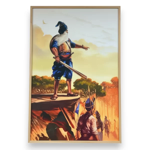 Baba Deep Singh Ji: Leading with Courage Wall Art - Image 2