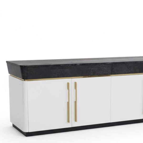 Modern Luxury Buffet Table with Marble Top - Image 3