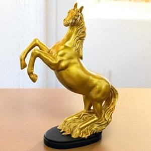 Dazzling Golden Rearing Horse