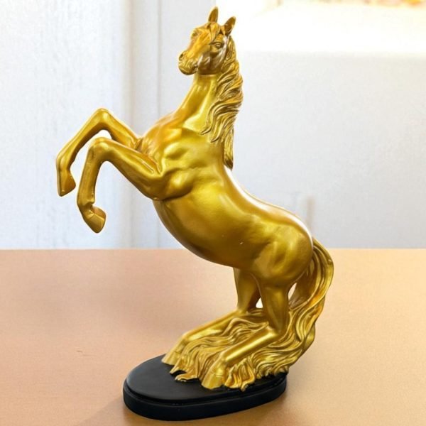 Dazzling Golden Rearing Horse
