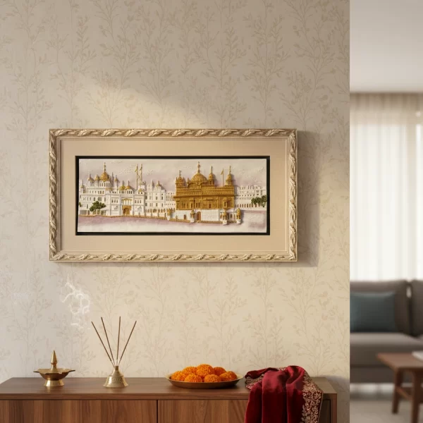 Golden Temple Embossed Art
