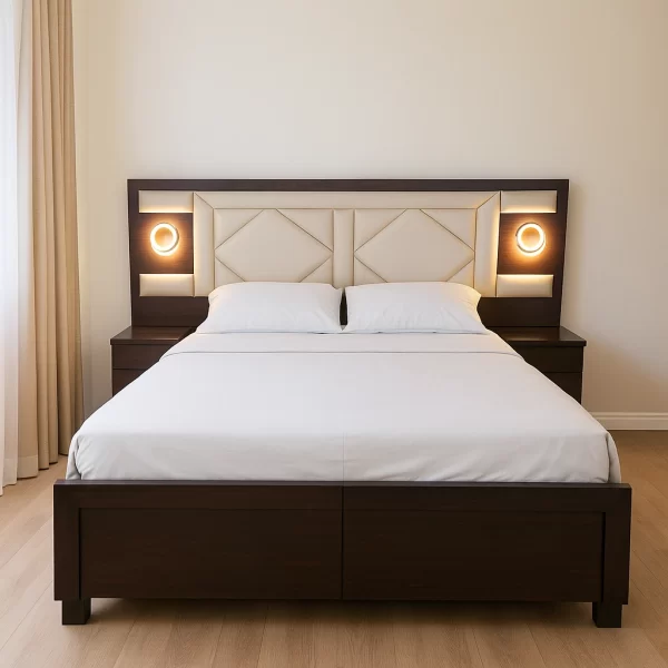 The Majestic Diamond King Bed with Integrated LED Lighting and Storage