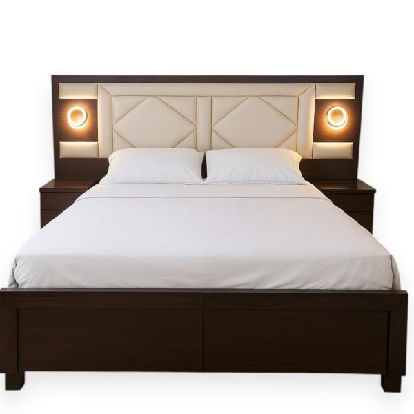 The Majestic Diamond King Bed with Integrated LED Lighting and Storage - Image 2