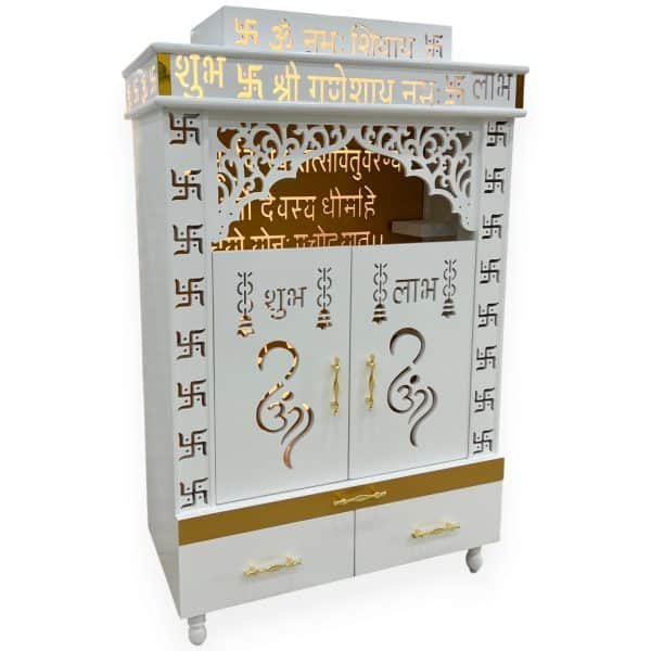 Contemporary Illuminated Pooja Mandir - Image 4