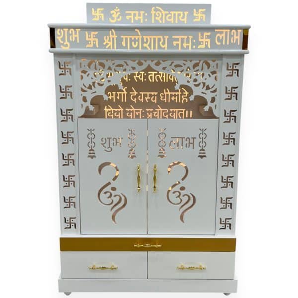 White Illuminated Gayatri Mantra Mandir - Image 4