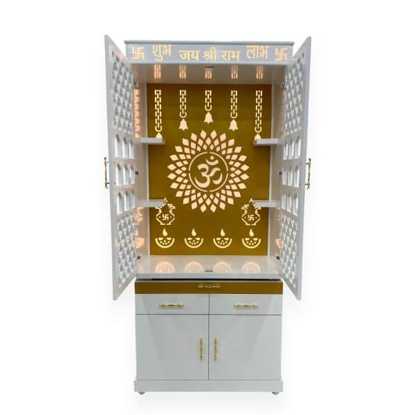 Elegant White and Gold Home Temple - Image 4