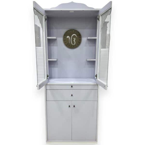 Minimalist White Prayer Cabinet (Mandir Palki Sahib) - Image 3