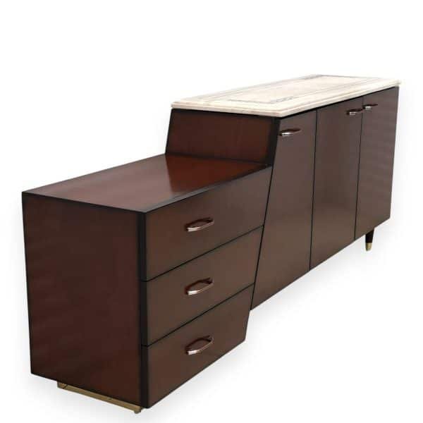 Mid-Century Modern Sideboard with Marble Top - Image 3