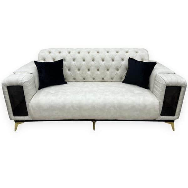 Elegant Tufted Velvet Sofa Set - Image 3