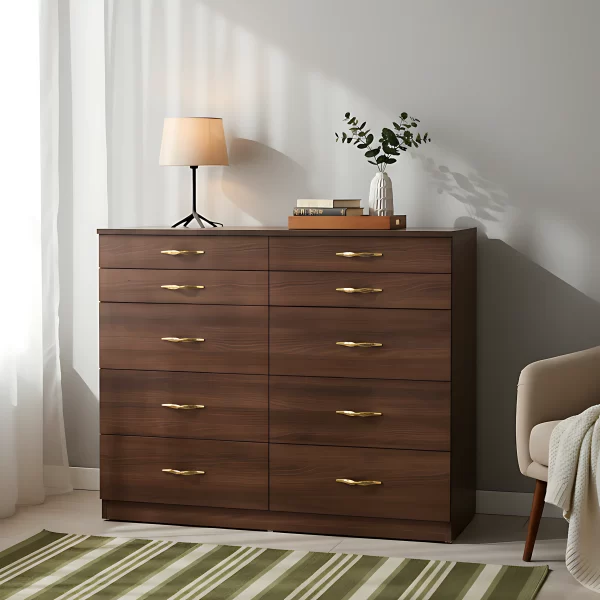 Modern Minimalist Ten-Drawer Dresser