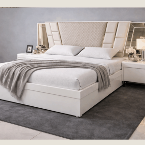 Diamond White King Storage Bed