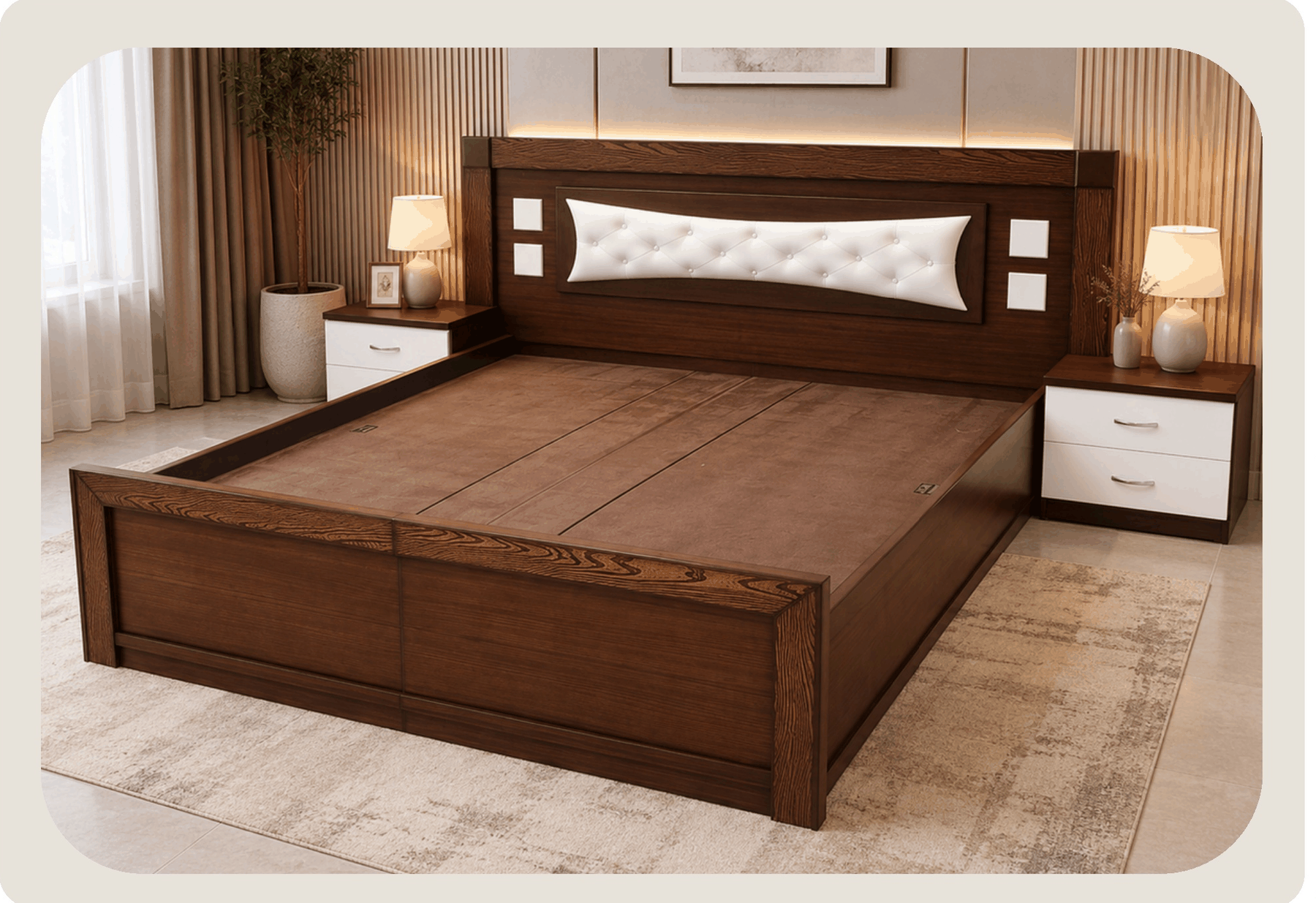 Modern Heritage Queen Storage Bed